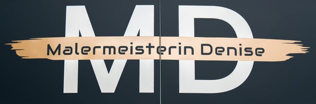 Logo Malermeisterin Denise auf der Fahrzeugtür